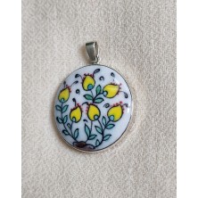 Pendentif Fleur Céramique