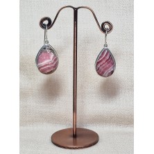 Boucle d'oreille Rhodochrosite