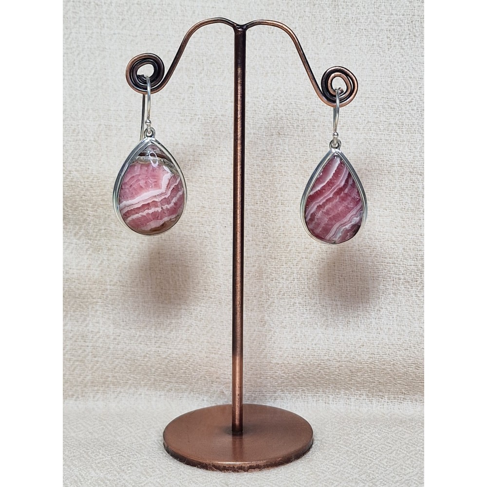 Boucle d'oreille Rhodochrosite