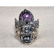 Bague Lion Améthyste