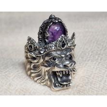 Bague Lion Améthyste