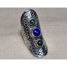 Bague Malachite Lapis-Lazuli