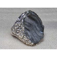 Bague en Druse d'Agate type Tibetain