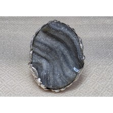 Bague en Druse d'Agate type Tibetain