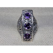 Bague Triples Améthystes