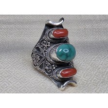 Bague Corail Turquoise