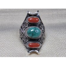 Bague Corail Turquoise