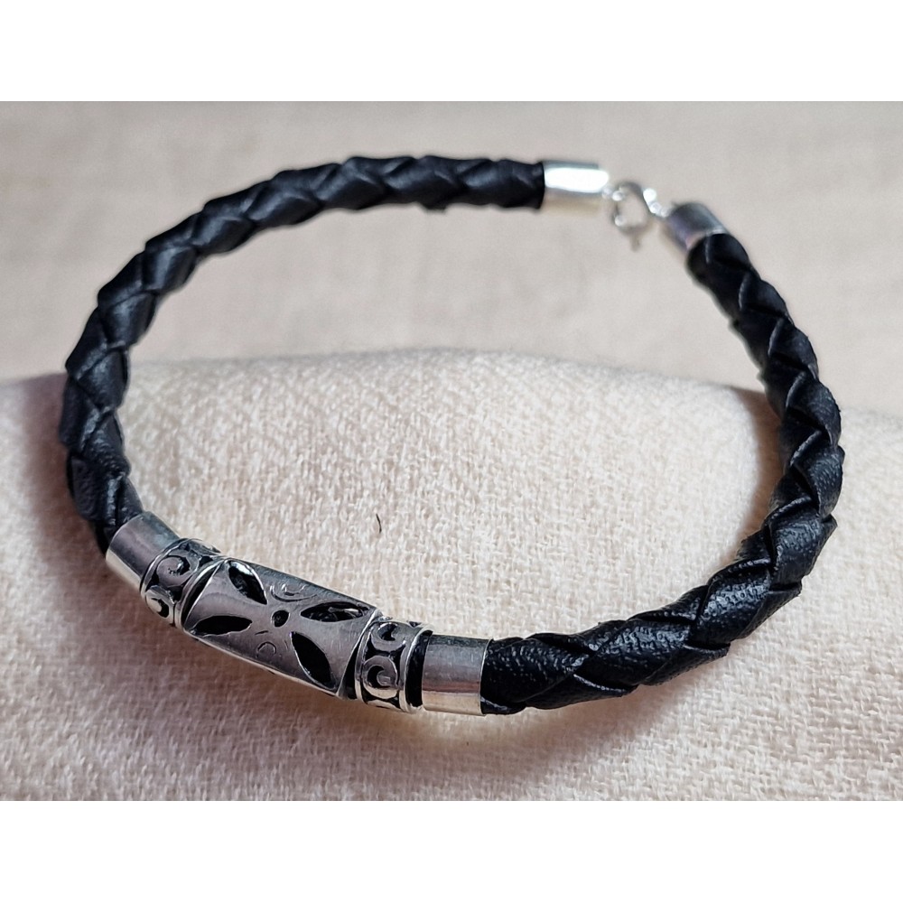 Bracelet Cuir et Argent