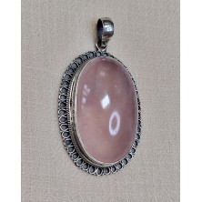 Pendentif Quartz Rose